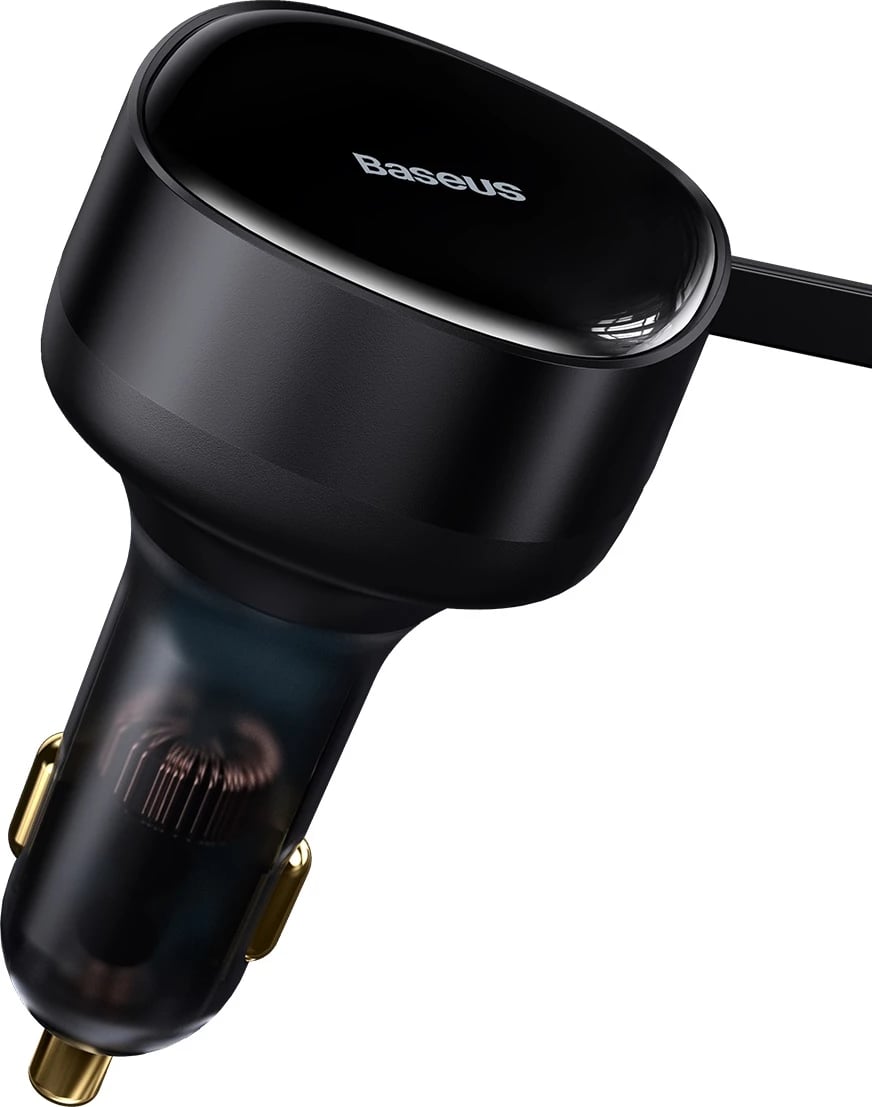 Karikues veture Baseus Enjoyment 2in1, 30W, me kabllo USB-C dhe Lightning, i zi