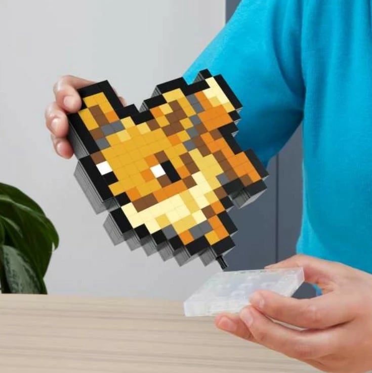 Set ndërtimi Mega Bloks Pokemon Eevee Pixel Art, 323 pjesë