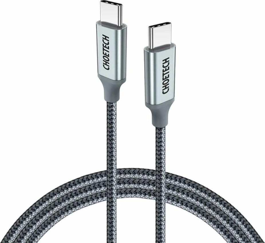 Kabllo USB-C në USB-C Choetech XCC-1002-GY, 1.8m, 100W, Gri