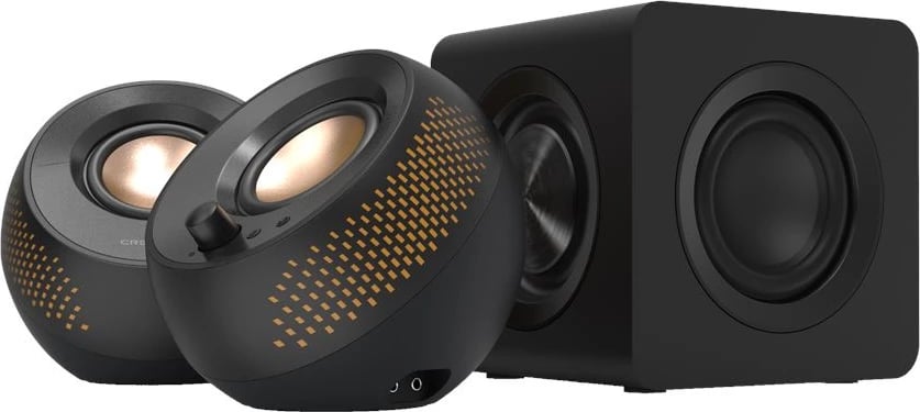 Altoparlantë, Creative, Pebble X Plus 51MF0495AA000, sistem 2.1 me subwoofer, e zezë, 3-pack