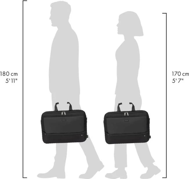 Çantë laptopi DICOTA Traveller Top Dual Five, 14-16 inç, e zezë