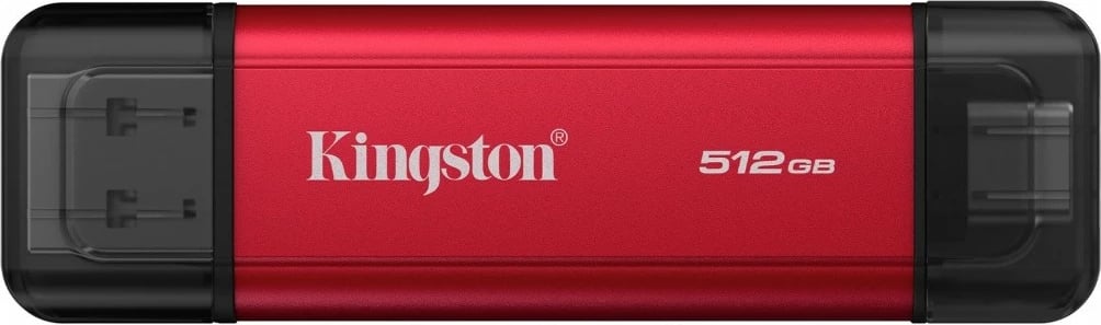 SSD i jashtëm Kingston Dual Portable SPSD/512GB 512GB USB 3.2 Gen 2 USB-A/USB-C, kuqe/zezë