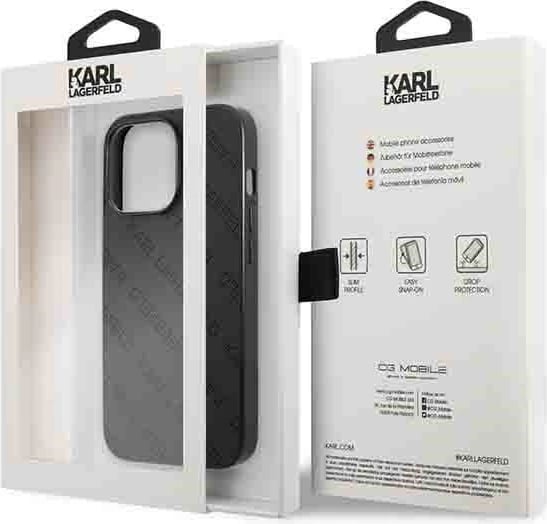 Mbështjellës Karl Lagerfeld Perforated Allover për iPhone 13 Pro / 13 6.1", i zi