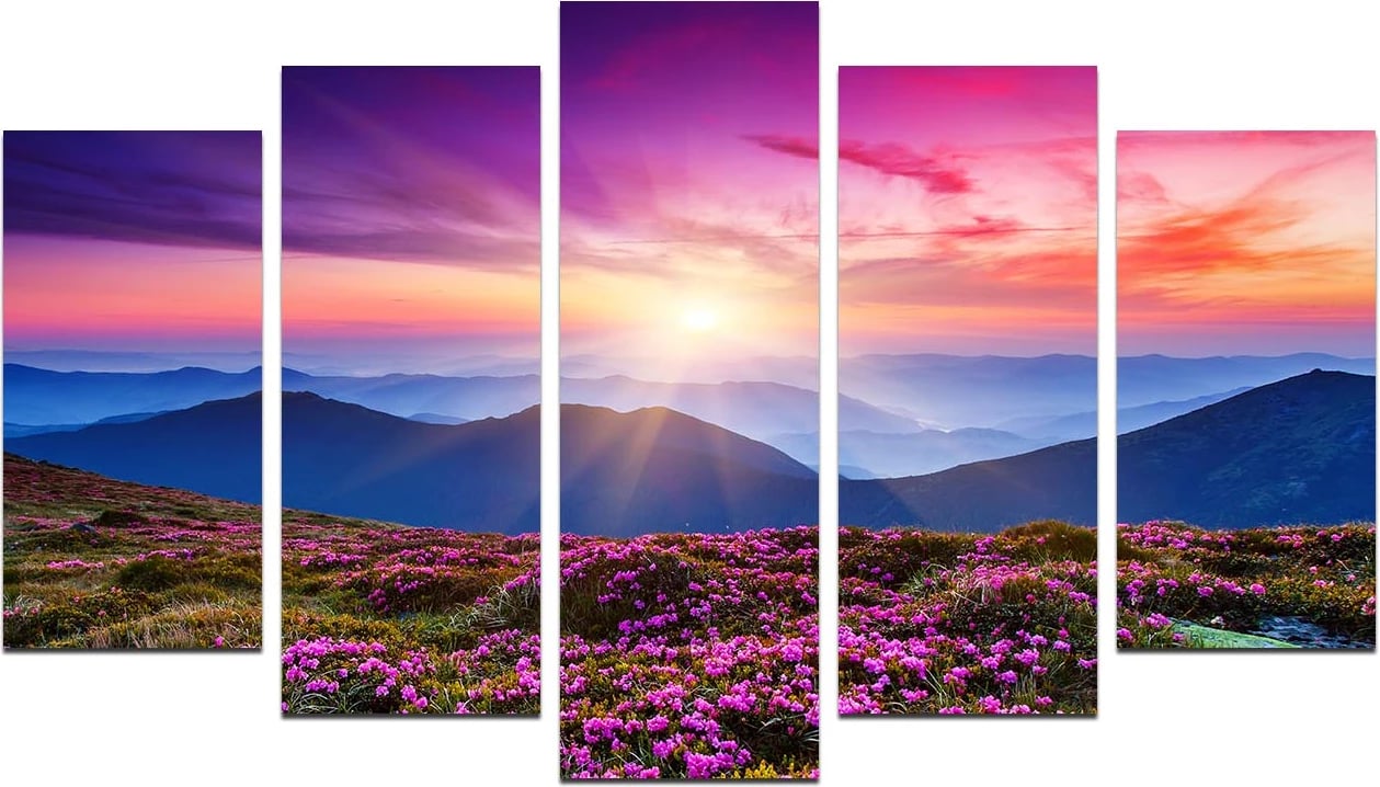 Pikturë dekorative MDF, 5 pjesë, Wallity, 5M-39