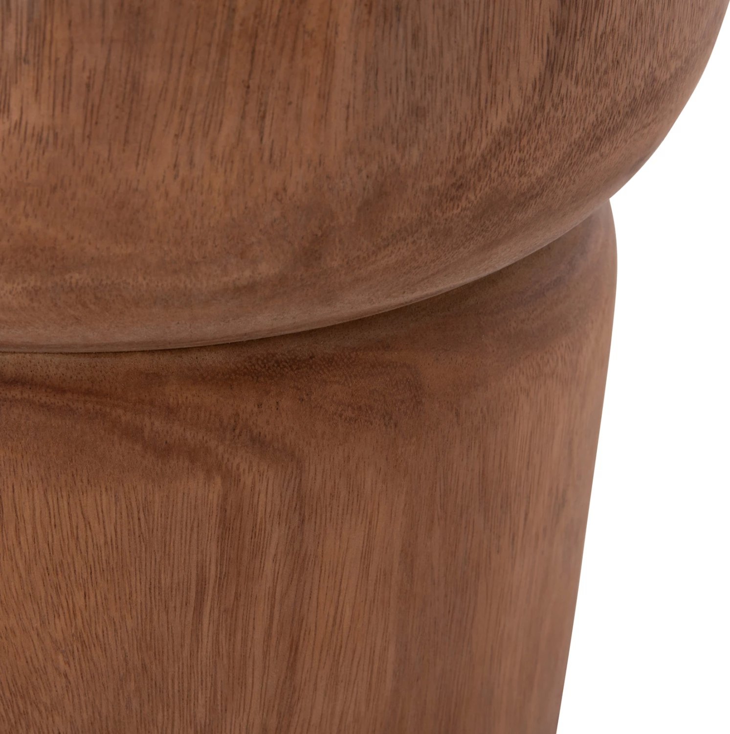 Tavolinë anësore ose stol cilindrik, dru suar natyral, FEBRY FH9908, 39.5x45.5cm