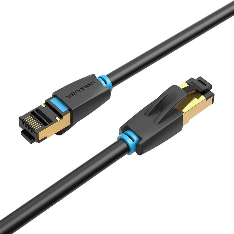 Kabllo rrjeti Vention IKABL CAT8, 10m, 40Gbps, e zezë