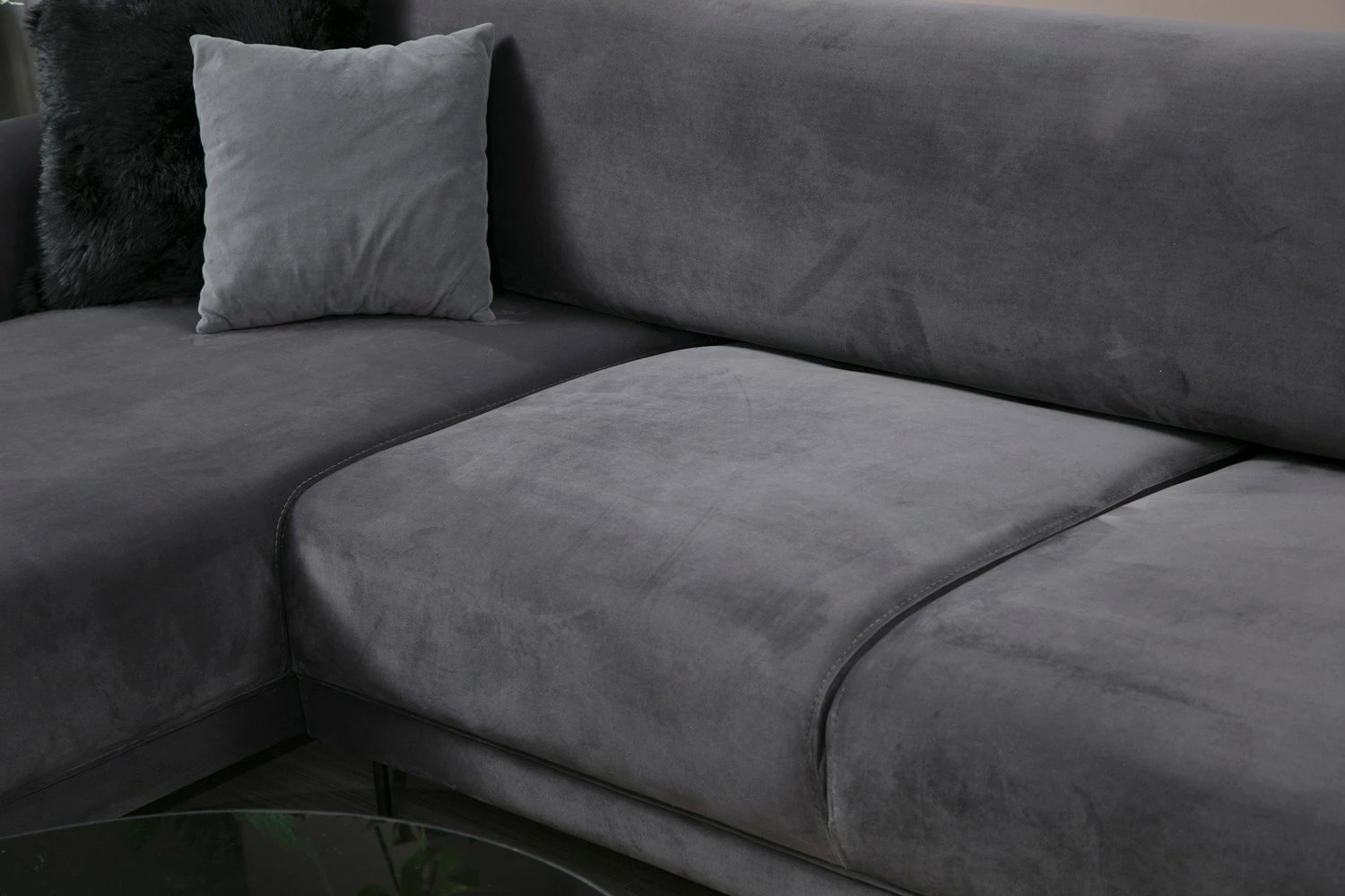 Kënd divan-krevat Atelier del Sofa, këndi majtas, anthracite