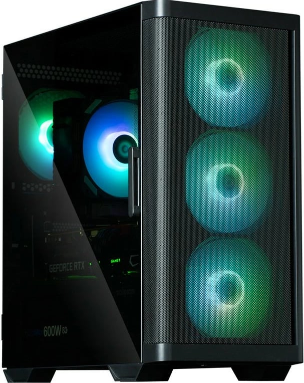 Kasë Zalman M4 Black Mini Tower, 4 ARGB fans, xham i temperuar, e zezë