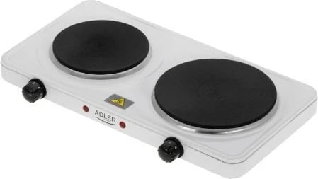 Sobë elektrike me 2 plita, Adler AD 6520, 2500 W, rregullim temperature 5-nivelesh, e bardhë