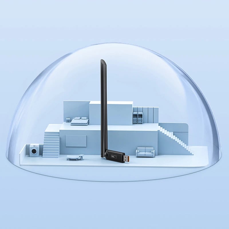 Kartelë rrjeti USB Baseus BS-OH171, 150Mb/s, me antenë të jashtme, e zezë