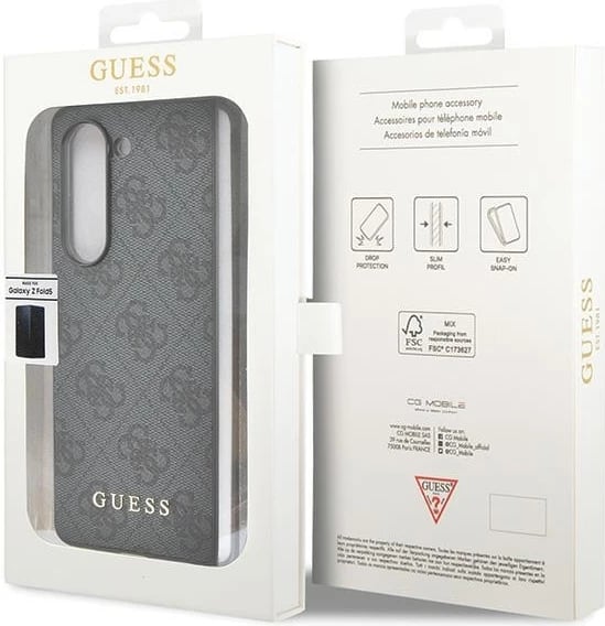 Mbështjellës Guess GUHCZFD5GF4GGR F946 për Samsung Galaxy Z Fold5, 4G Charms, Gri