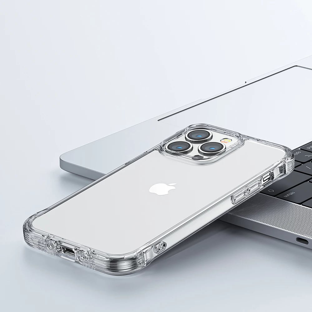 Mbështjellës Joyroom Defender Series JR-14H1 për iPhone 14, me mbajtëse, Transparent