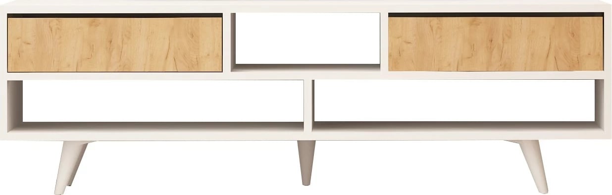 Komodë TV Hanah Home, ngjyrë lis dhe e bardhë, Angola