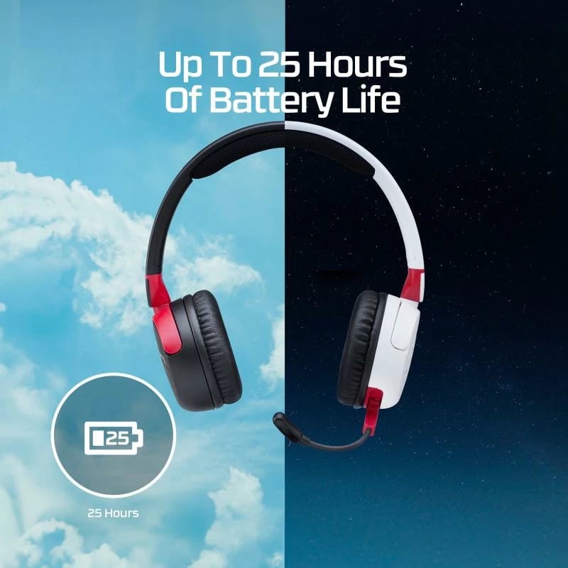 Kufje me mikrofon wireless HyperX Cloud Mini 7G8F1AA Bluetooth, bateri deri 25 orë, për fëmijë 8–12 vjeç, Black/Red