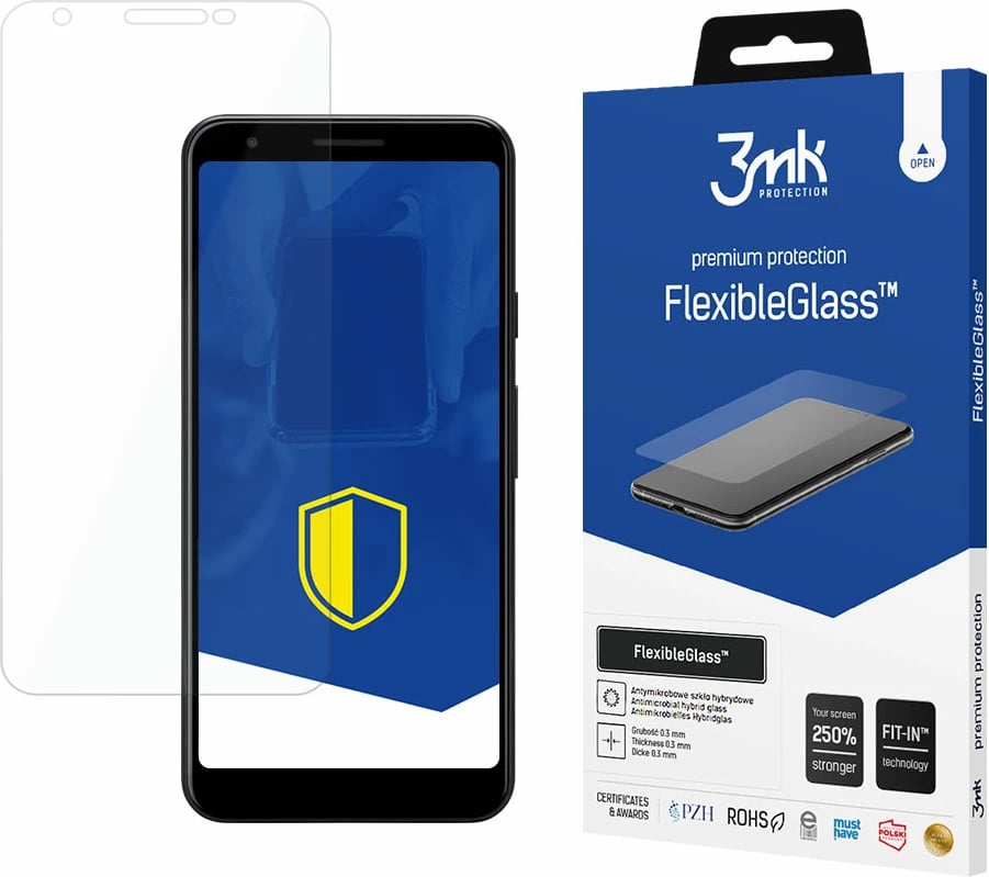 Mbrojtës ekrani hibrid 3mk FlexibleGlass për Google Pixel 3a, Transparent