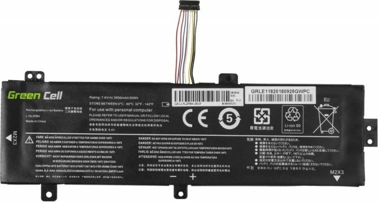 Bateri për laptop Green Cell LE118, Li-poly, 3500 mAh, 7.6V, për Lenovo Ideapad 310/510