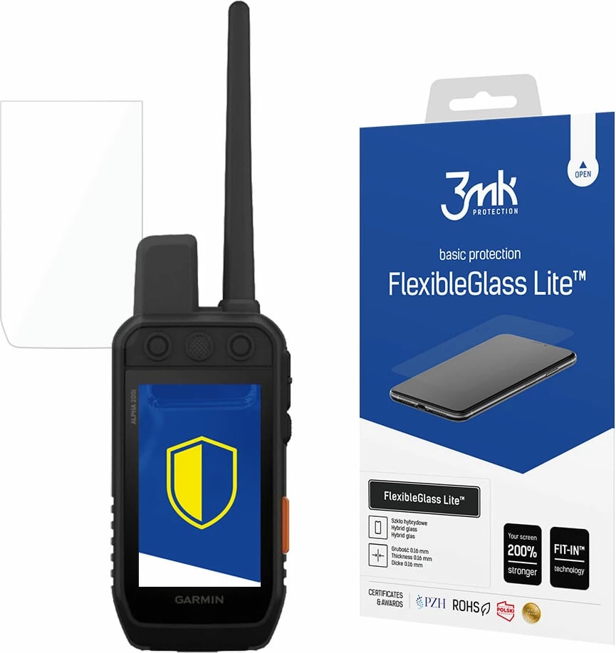 Xham hibrid mbrojtës 3mk FlexibleGlass Lite për Garmin Alpha 200i, Transparent