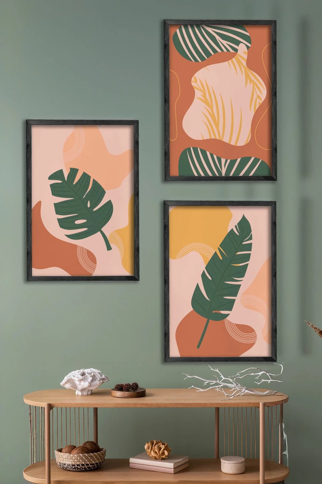 Pikturë dekorative me kornizë (3 copë), Wallity, Ersy3Syhcrv10