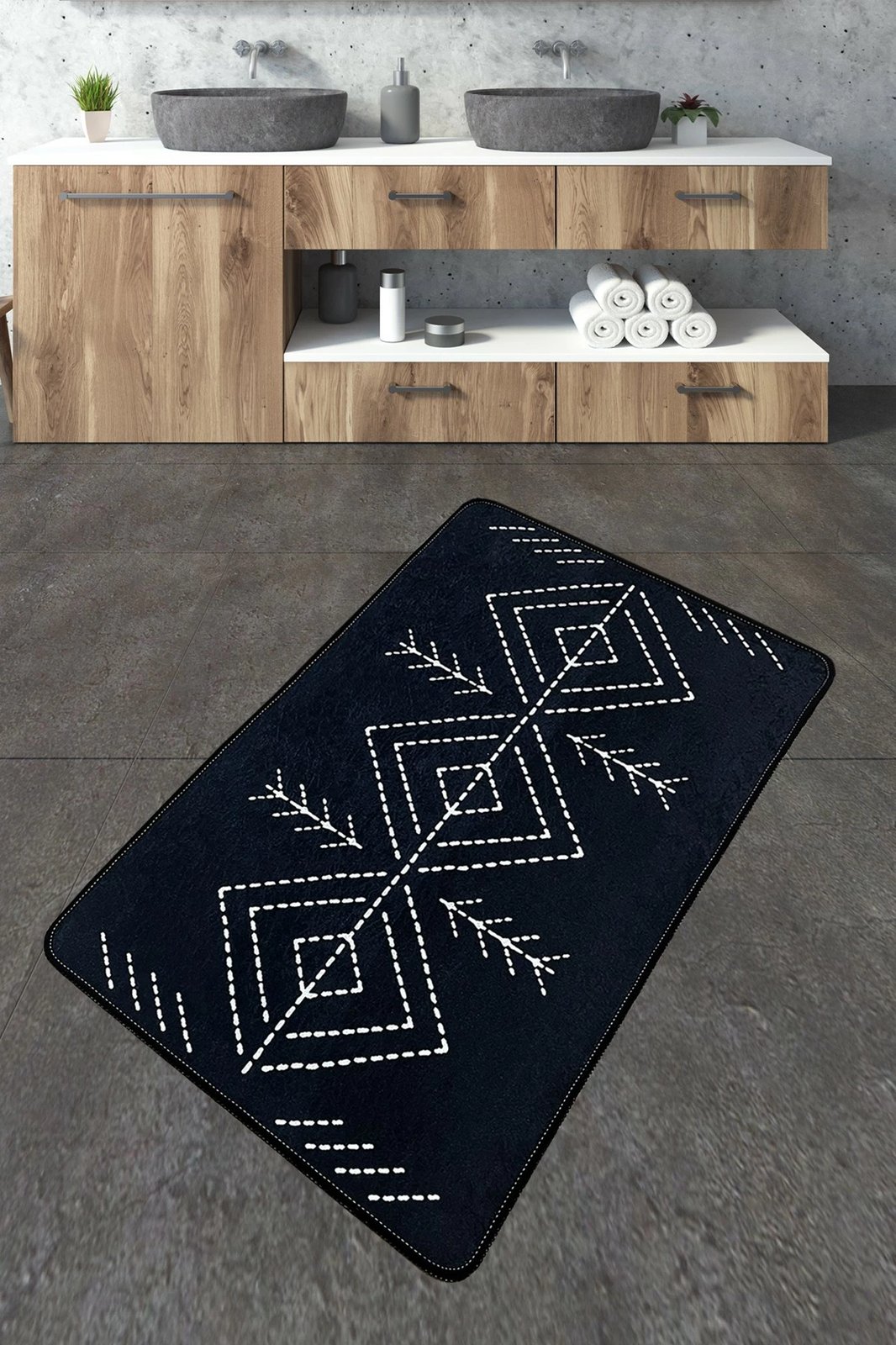 Tapet banje Mijölnir, Lau, shumëngjyrësh, 70x120cm