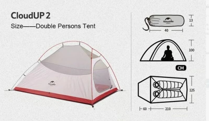 Tendë për kamping Yakimasport, e kuqe dhe e bardhë