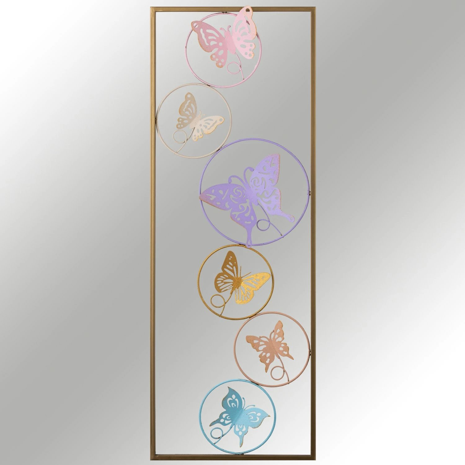 Aksesor dekorativ metalik Wallity, Dream - 2, shumëngjyrësh, 32x5x90cm