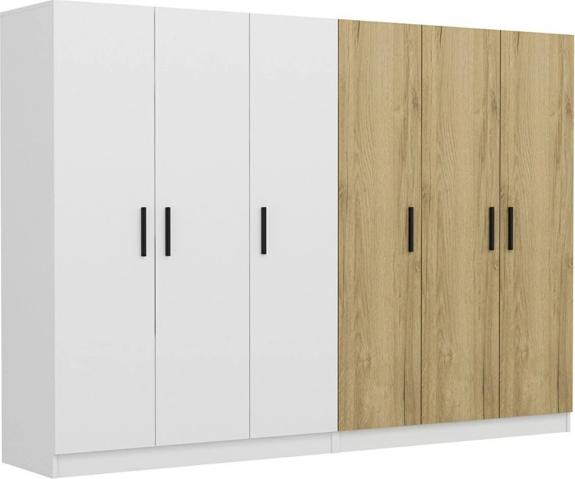 Dollap Skye Decor, ngjyrë e bardhë dhe arre, Kale - 3112