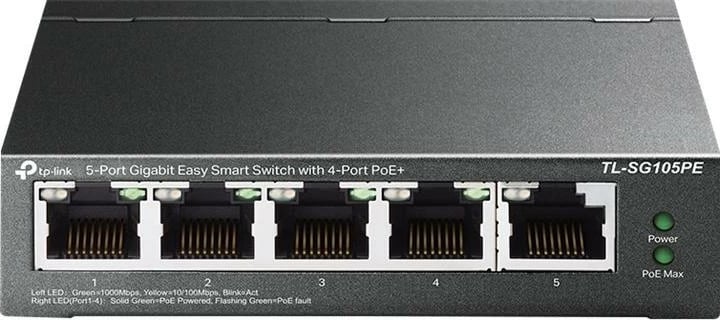 Switch TP-Link TL-SG105PE 5 porte Gigabit Easy-Smart 4x PoE+ 65W