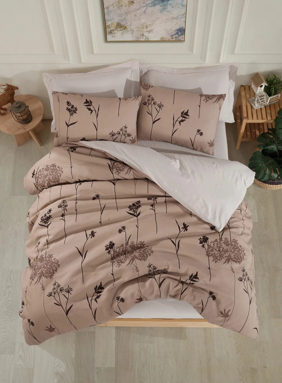 Set mbulesë për jorgan Super King, L'essentiel, Efil, ngjyrë kafe, (3 copë)