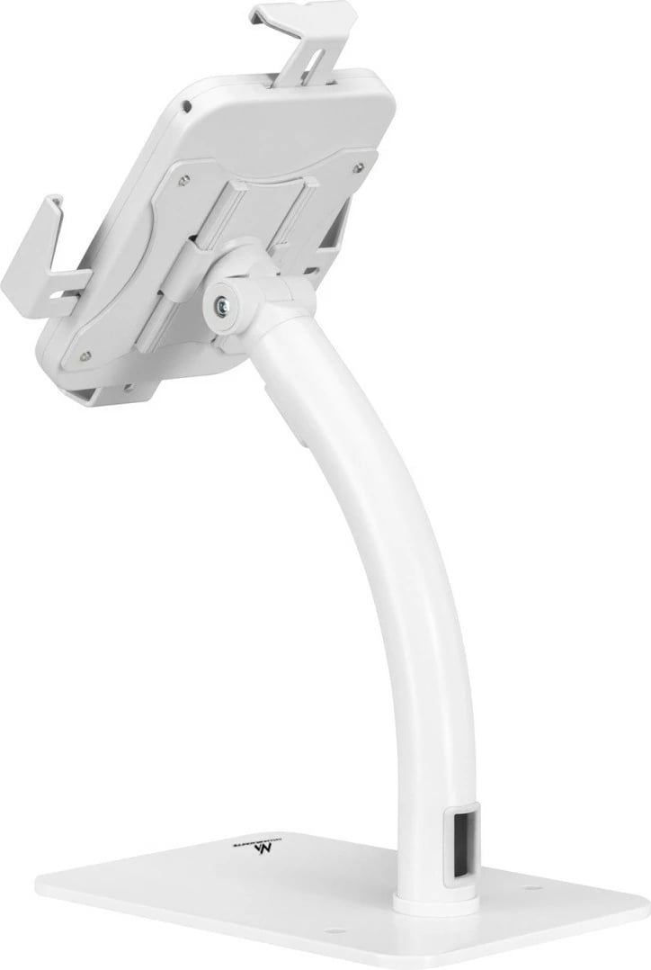 Mbajtës reklamues për tabletë Maclean MC-468W, universal, 7.9-11", me kyç, i bardhë