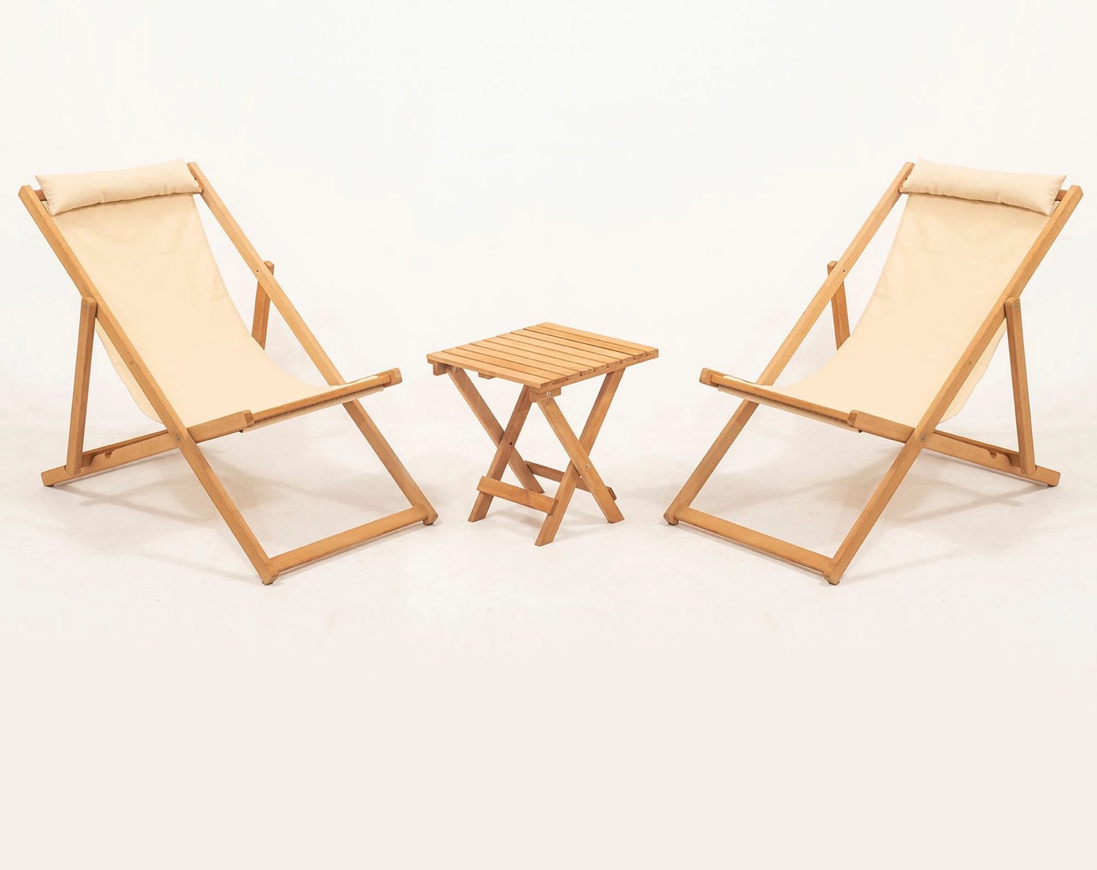 Set tavoline me karrige për kopsht (3 copë), Skye Decor, MYN03, krem