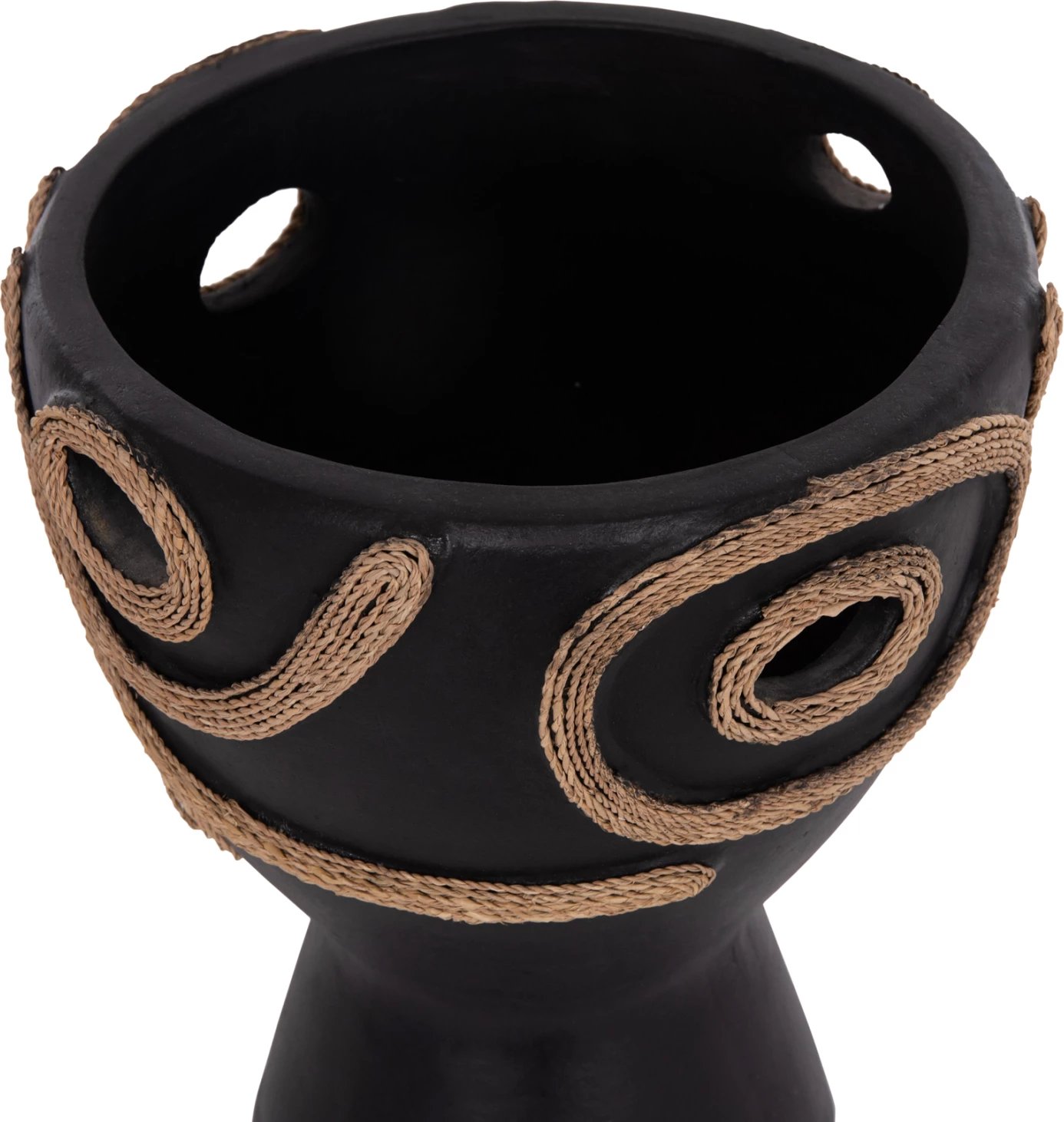 Vazo dekorative tavoline DEAN, terrakotë e zezë, FH4678.01, 23x29cm Vazo dekorative tavoline DEAN, terrakotë e zezë, FH4678.01, 23x29cm