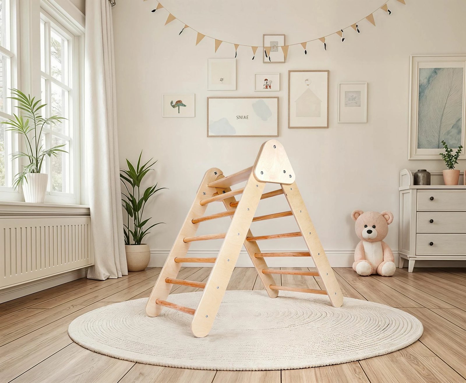 Klimbues Pikler, ngjyrë lisi, Skye Decor, BLTYZ-AKTV015