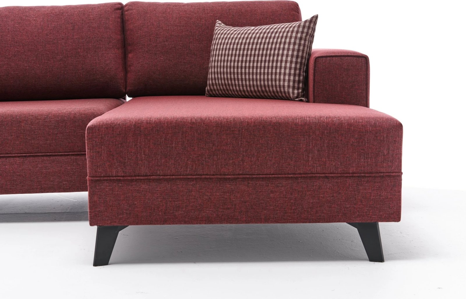 Kënd-sofë krevati Atelier del Sofa, Efsun, ngjyrë e kuqe e errët