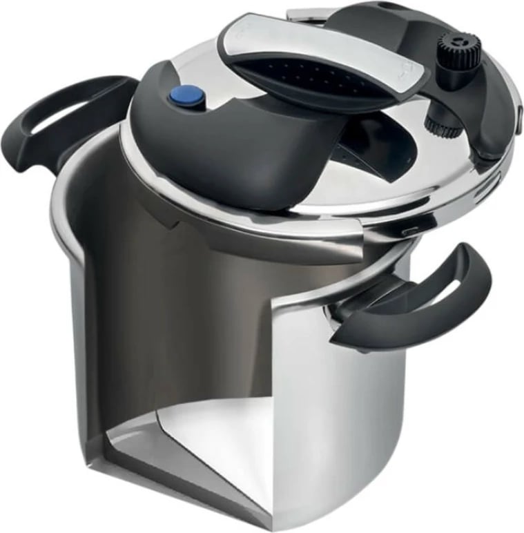 Tenxhere me presion Feel-Maestro MR-2901, 6.0L, 22cm, 80 kPa, çelik inox, e zezë/argjend