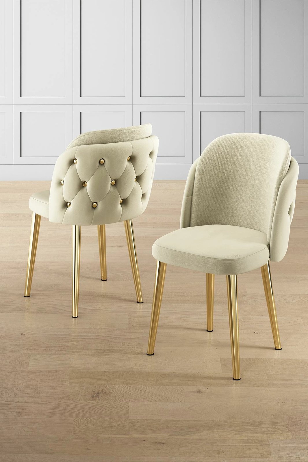 Set karrigash (4 copë), Hanah Home, Axle, krem, ari