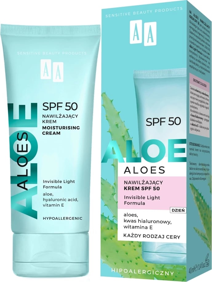 Krem hidratues për fytyrë AA Aloe SPF50 për femra 40ml