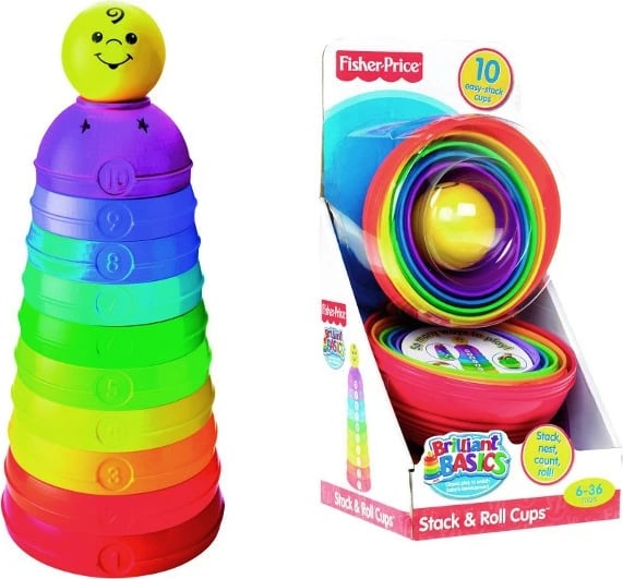 Set kupa rrumbullake Fisher Price W4472, shumëngjyrëshe, 10 copa
