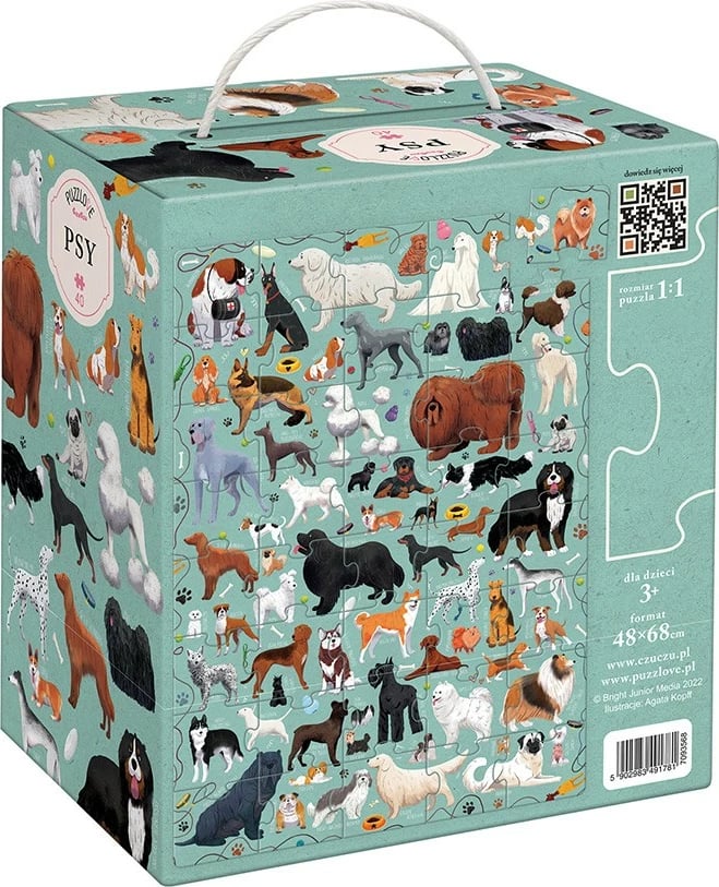 Puzzle për fëmijë CzuCzu Puzzlove Dogs, 40 pjesë