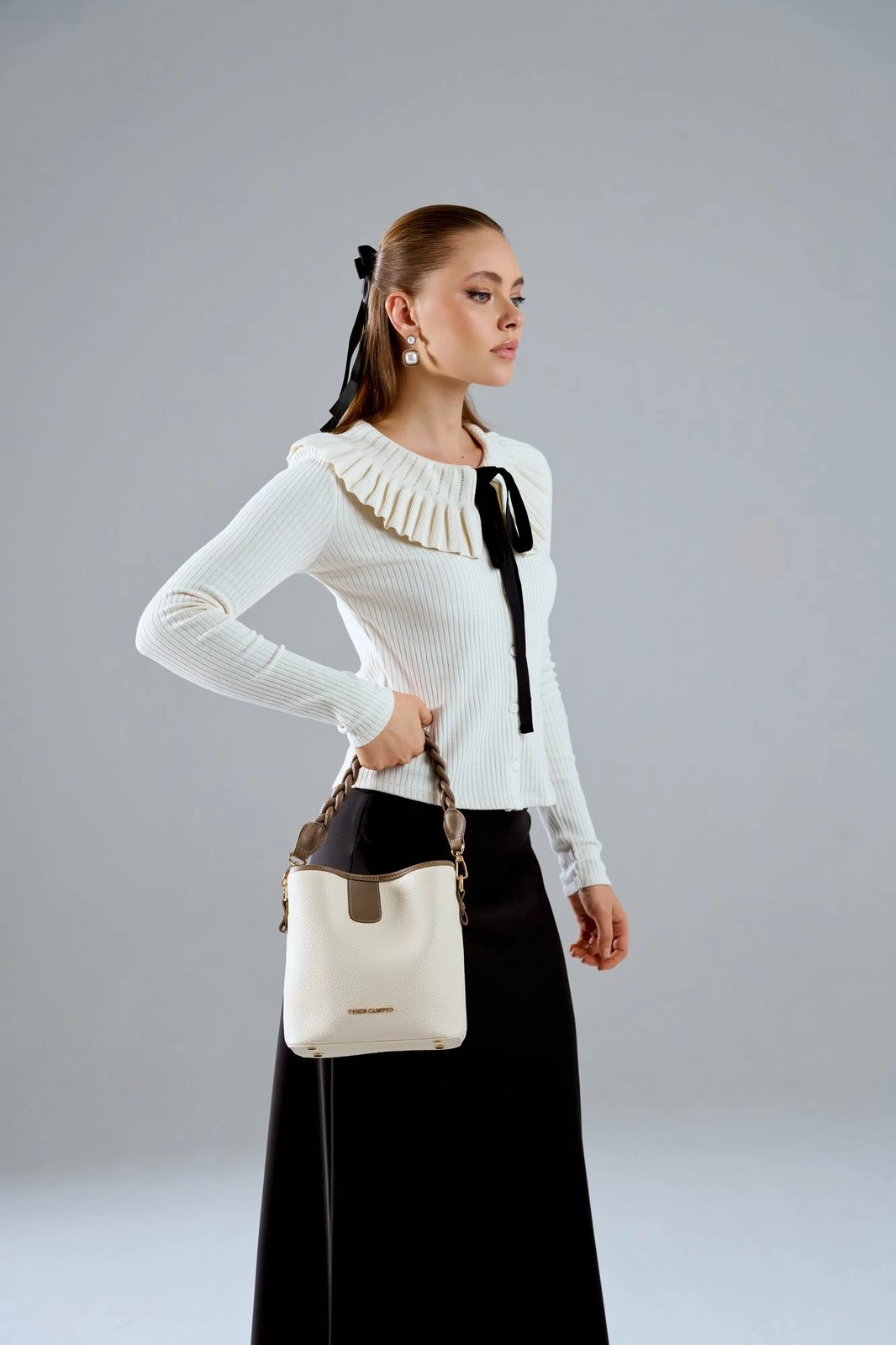 Çantë dore Vince Camuto, Venice, bezhë, mink
