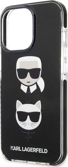 Mbështjellës Karl Lagerfeld KLHCP13LTPE2TK për iPhone 13/13 Pro 6.1", Hardcase, i zi