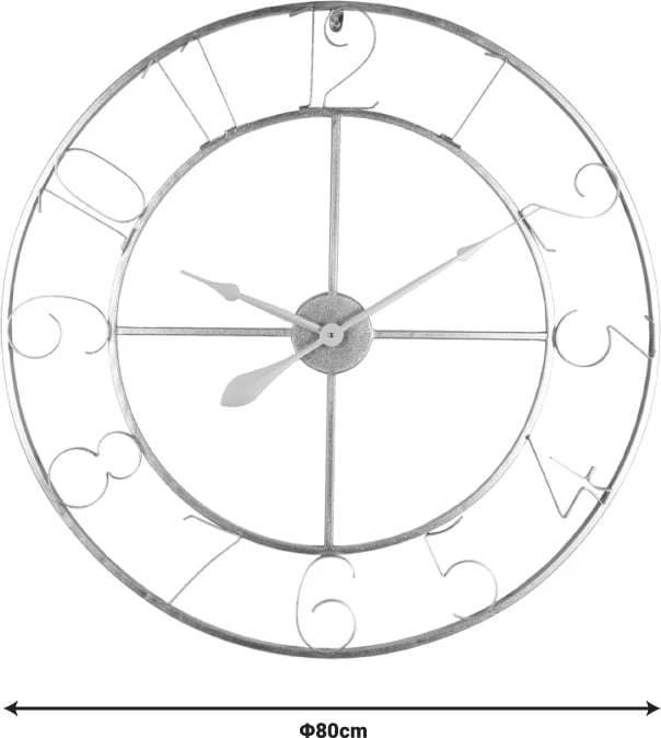 Orë muri Compa Inart metal ngjyrë ari 80x3x80cm