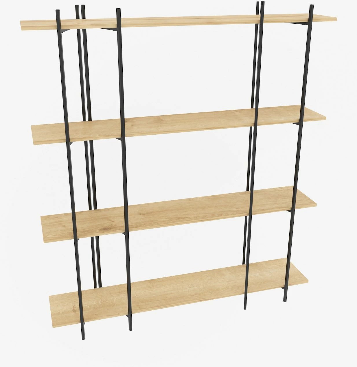 Raft librash Skye Decor, ngjyrë lisi dhe e zezë, 160x180x29.6cm