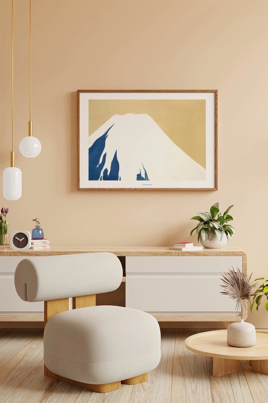 Pikturë dekorative me kornizë, Wallity, Lmnmdlkahve11, shumëngjyrëshe, 33x48cm