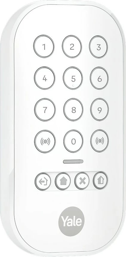 Komplet alarmi i mençur YALE HOME AL-SK2-1A-EU, me panel kontrolli, tastierë, 2 sensorë lëvizjeje, 2 sensorë dritare/derë, Bardhë