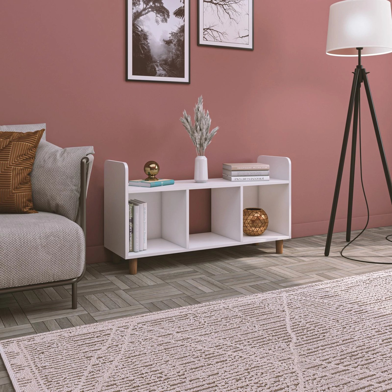 Komodë TV Hanah Home, Saka-1, e bardhë