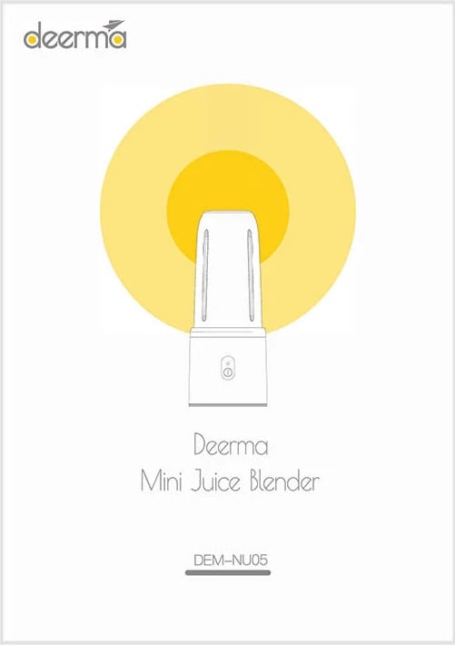 Blender Deerma NU05, portativ, 400 ml, 140W, rozë