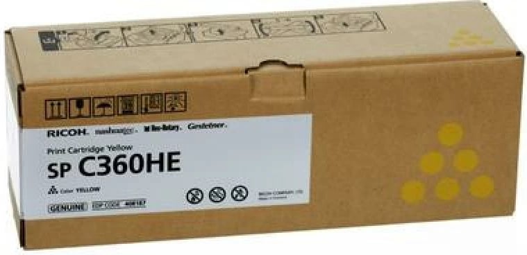 Toner, Ricoh, SP C360HE, 5000 faqe, origjinal, e verdhë