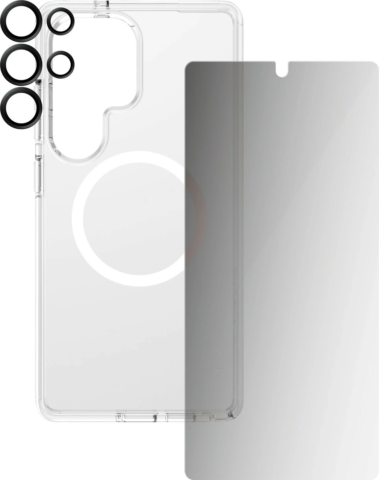Mbështjellës PanzerGlass CARE Flagship 3-in-1 për Samsung Galaxy S25 Ultra, transparent