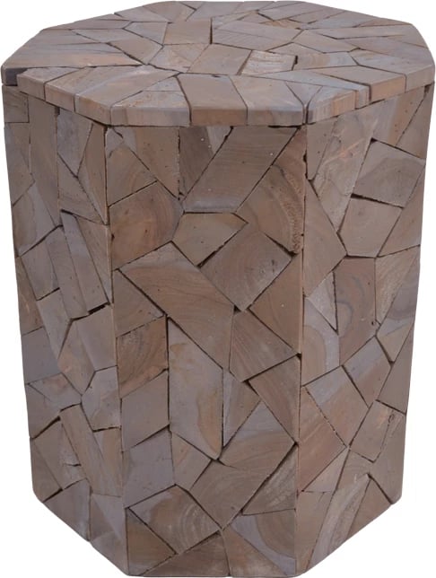 Karrige për bar, ngjyrë gri, dru suar, D32x40cm