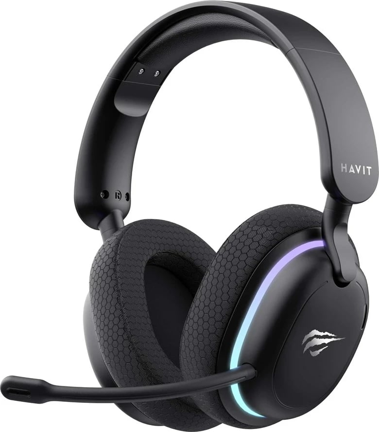Kufje gaming HAVIT Fuxi-H7, me mikrofon, Wireless & Wired, e zezë